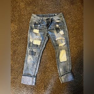 Miss Me Signature Cuffed Skinny jeans sz 30